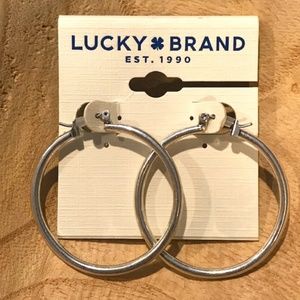 Lucky Brand Silver Hoop Earrings-NWT!